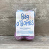 sealed package of mini bath bombs