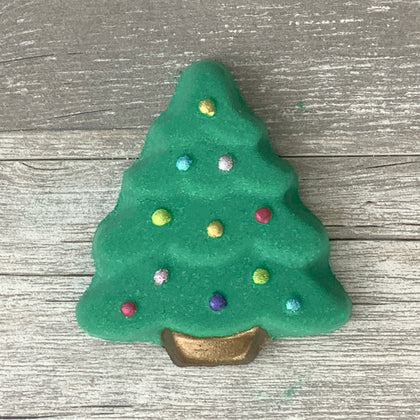 Christmas Tree Bath Bomb (Cookie, Pine & Vanilla Scent)